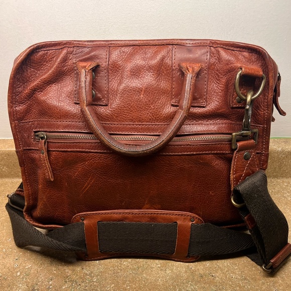 HANK LEATHER SATCHEL-COGNAC-EXCELLENT CONDITION - Picture 6 of 15